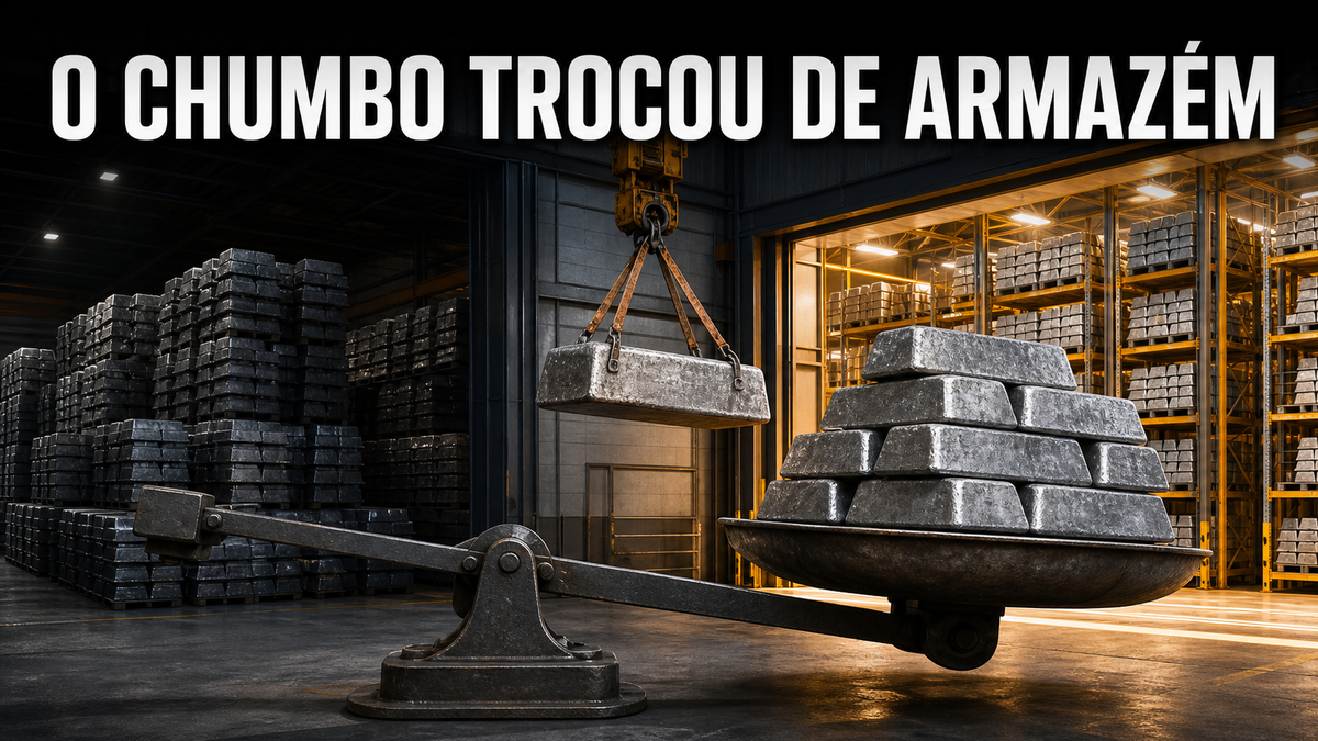 O chumbo caiu a US$ 1.840 numa troca de armazéns