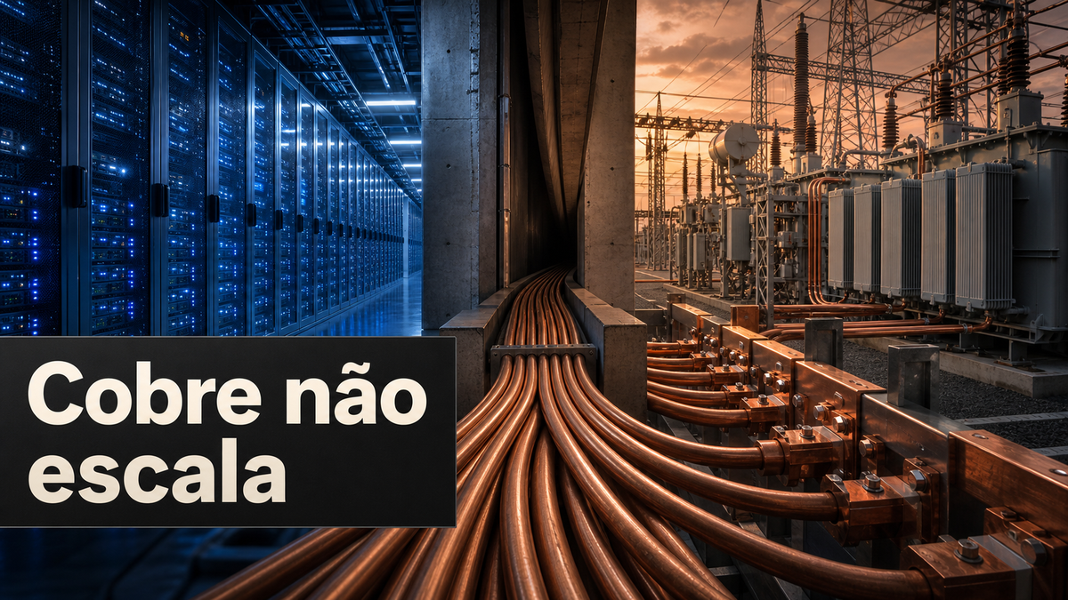 A IA descobriu que cobre não escala no slide