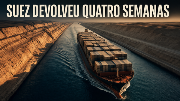 A volta a Suez devolveu quatro semanas e tirou preço do frete