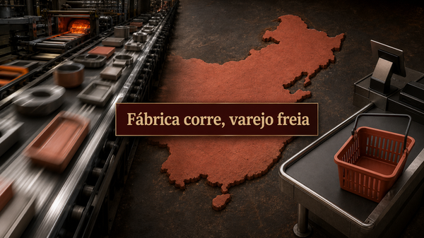O PIB chinês cresceu 4,3%, o varejo ficou em 1%