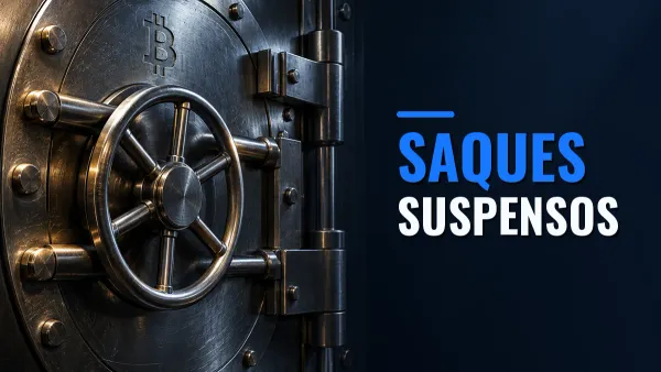 Porta fechada de um cofre metálico com símbolo de bitcoin, representando o acesso restrito a ativos em custódia.